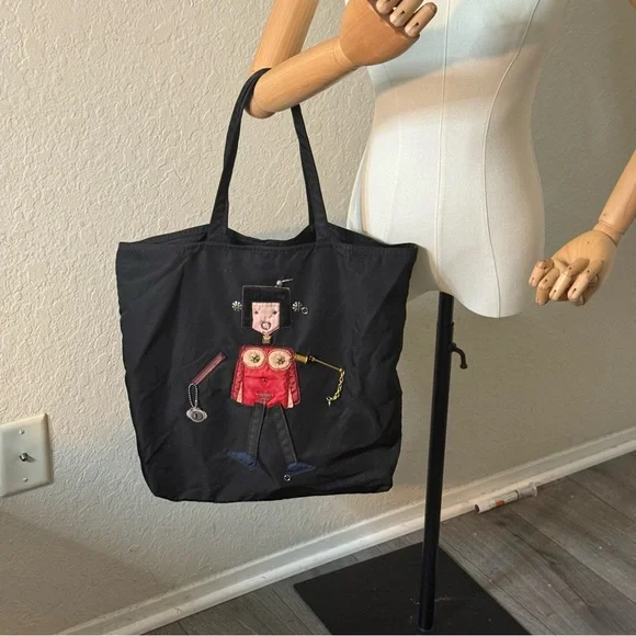🔥SALE🔥🖤AUTHENTIC RARE PRADA NYLON ROBOT TOTE BAG🖤